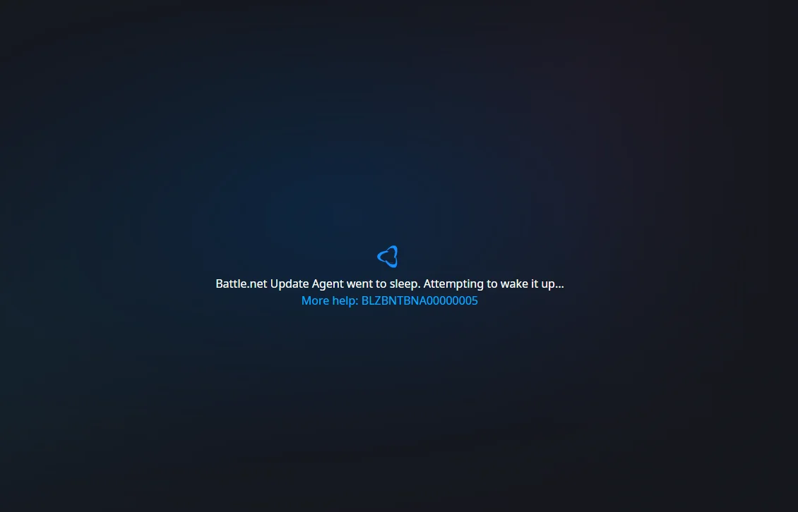 Fix Battle.net agent went to sleep BLZBNTBNA00000005
